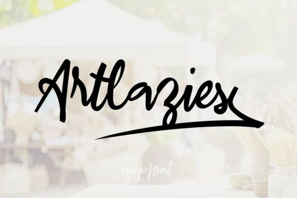 Artlazies: A Relaxed Script Typeface for Editorial Design