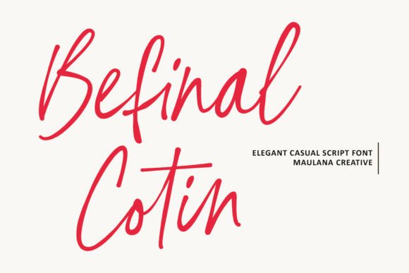 Befinal Cotin: A Modern Script Typeface for Branding