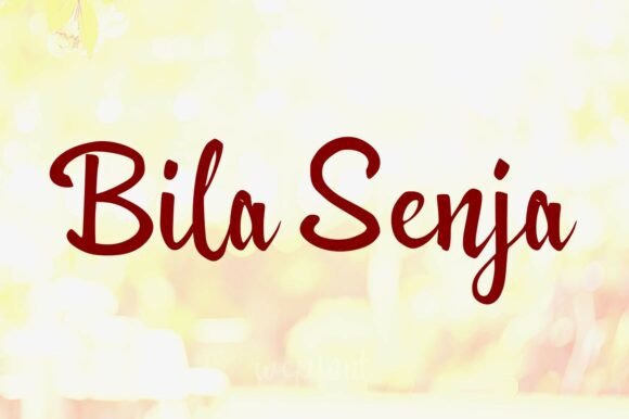 Bila Senja: The Script Font for Elegant Branding