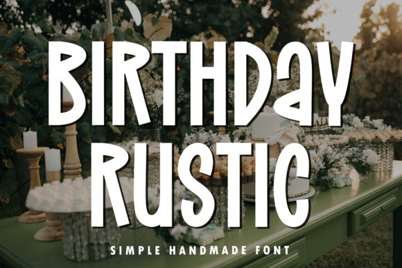 Birthday Rustic Font for Handmade Creators