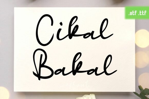Cikal Bakal Typeface for Elegant Branding