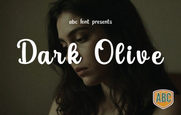 Dark Olive Font for Vintage Craft Designs