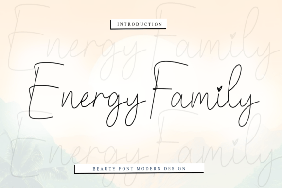 Energy Family: A Modern Script Typeface for Makers