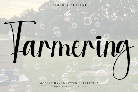 Farmering: A Sophisticated Script Font for Editorial Design