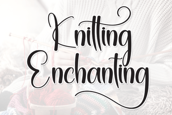 Knitting Enchanting Font for Elegant Branding