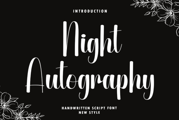 Night Autography: A Modern Script Font for Elegant Editorial Design