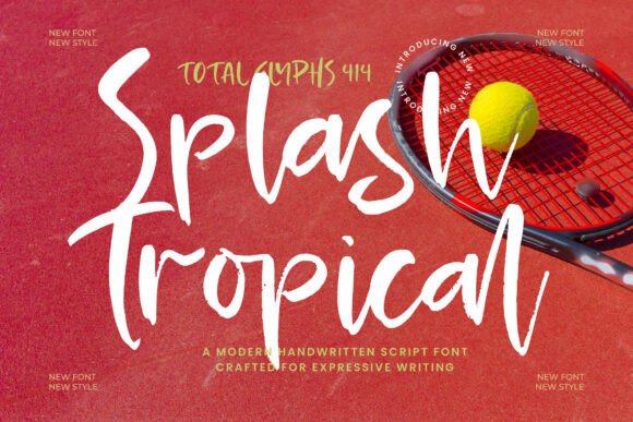 Splash Tropical Script Font for Web Design
